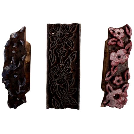 Set of 3 Piece New Wooden Printing Block